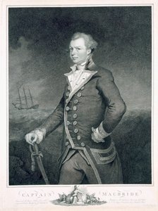 Porträtt av amiral John Macbride (d.1800) graverad av James Fittler (1758-1835) 1792